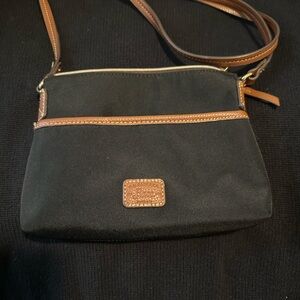 G.H. Bass & Co. Black Crossbody with Brown Trim